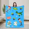 Super Soft BlanketsStudents Travel Toys Storys Throw Blanket  Flannel Bedspread For Bedroom Novelty Sofa Bed Cover
