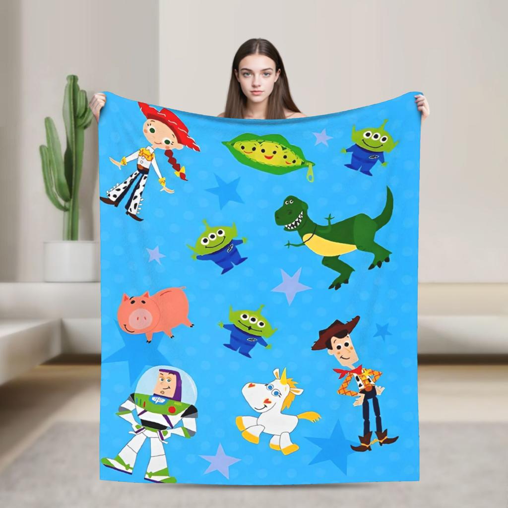 Super Soft BlanketsStudents Travel Toys Storys Throw Blanket Flannel Bedspread For Bedroom Novelty Sofa Bed Cover