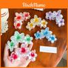 Chic Stylish 11cm Jelly Color Flower Hair Claw Clip For Women In Vibrant Shades