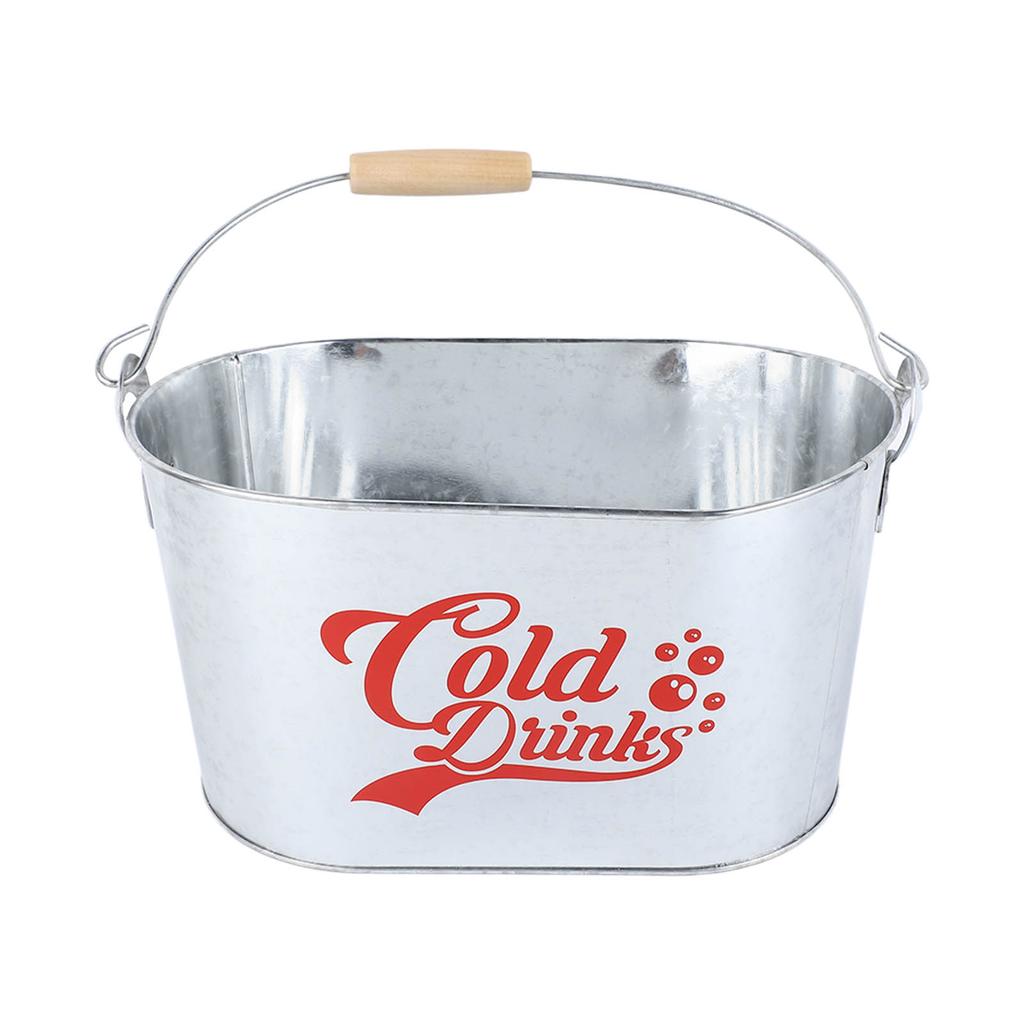 1 Stück Eiskübel mit großer Kapazität, Metall mit hoher Härte, mit bunten Mustern, zum Kühlen von Bier, Champagner, Bar, Home Party, unverzichtbar