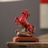 Ceramic 2026 Chinese Red Horse Statue - Success Omen Horse Figurine, Office Desk Decor, Feng Shui Wealth success Ornament Gift