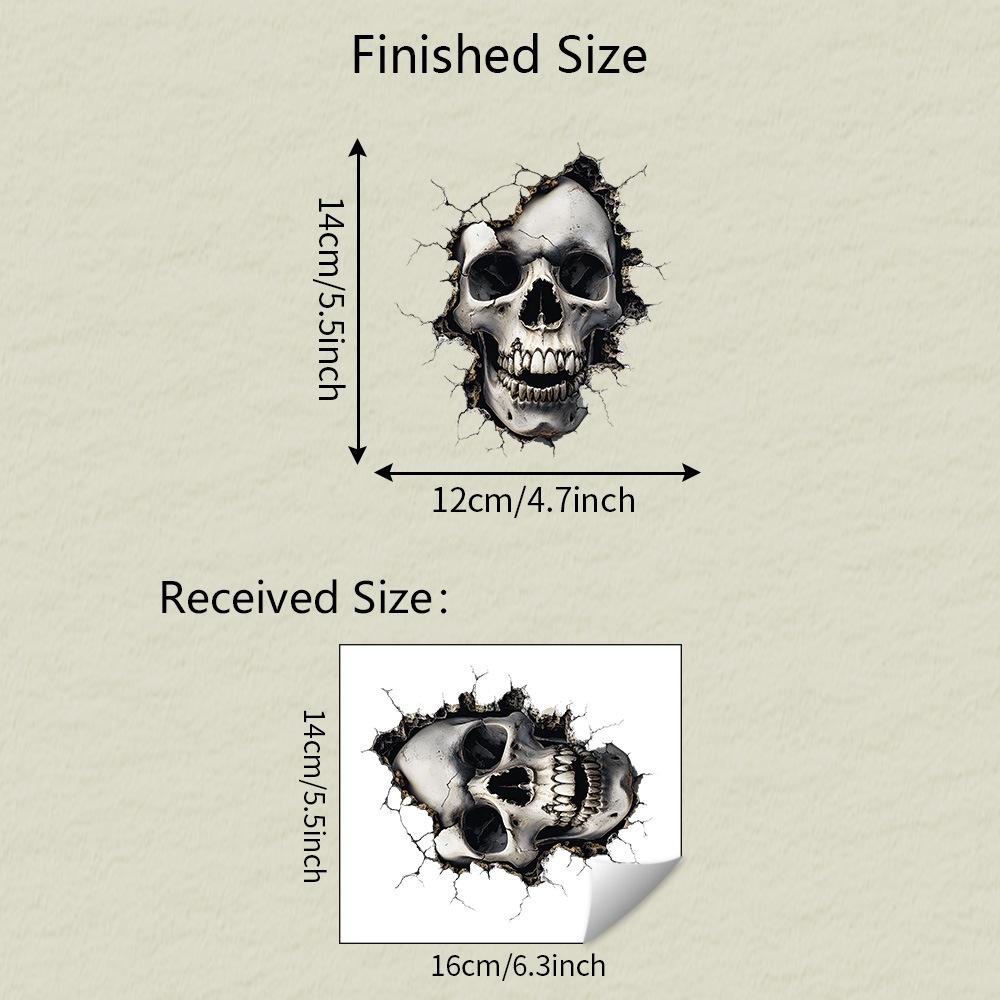 

Хэллоуин Креативные Пирсинг-отверстия Ужас Череп Наклейки на автомобиль Праздничная Атмосфера Украшение Наклейки на автомобиль