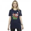 Tom And Jerry Womens/Ladies Christmas Hat Logo Cotton Boyfriend T-Shirt