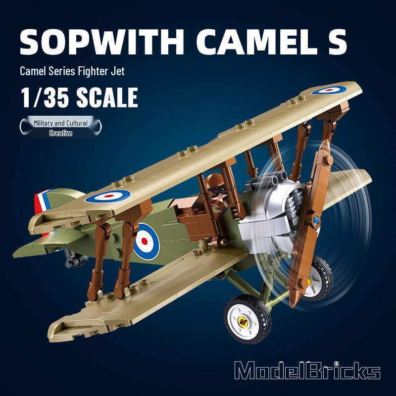 Xiao Luban 1293 Military Camel Fighter Building Block Airplane Toy for Boys