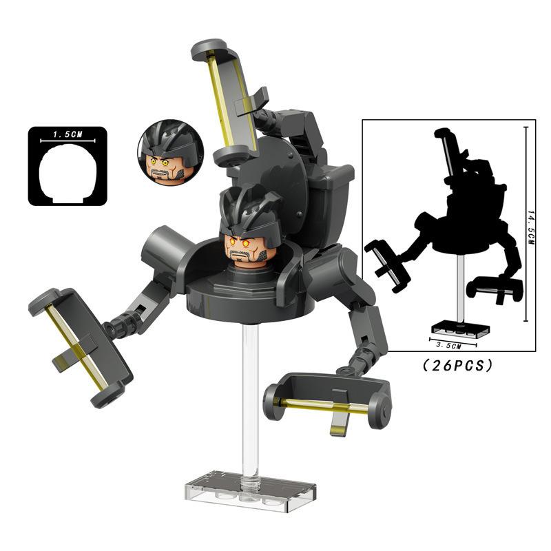 Building Block Toilet Man Monitoring Human Figure Titan Speaker And Tv Man Figure Assembly Play