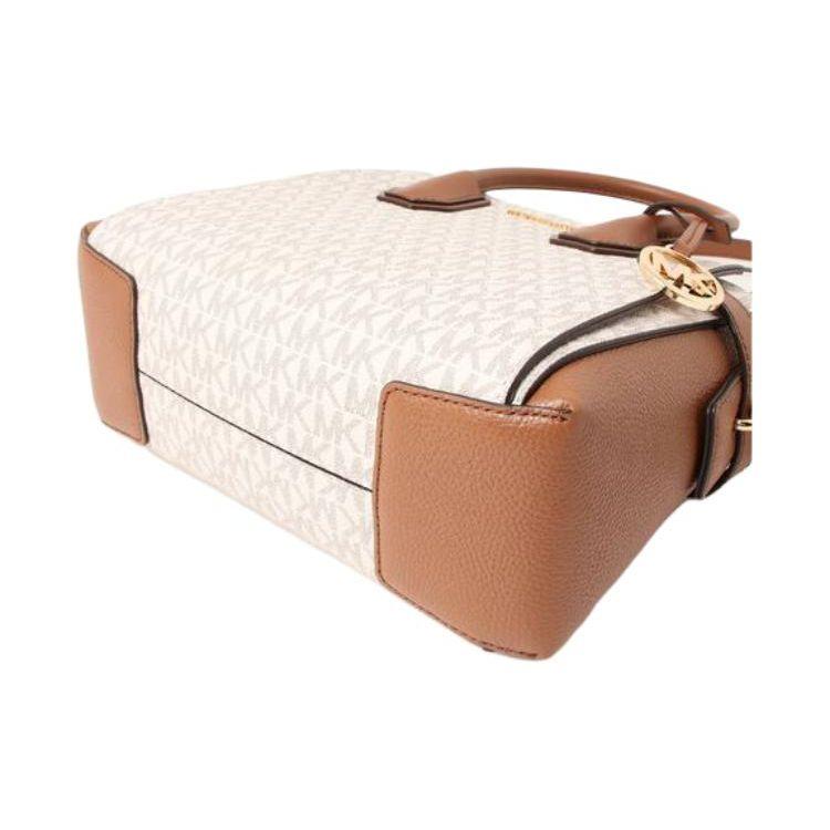 Michael Kors Mercer Classic Monogram Metal Logo Commuter Leather And Synthetic Leather Shoulder Bag Women Handbags 35F2GM9S1B-150