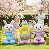3D Stehender Oster Folienballon Riesiger Hase Karotte Küken Ei Ballons Osterparty Dekoration Kindergeschenk Mit Luft Gefüllt Gartendekoration