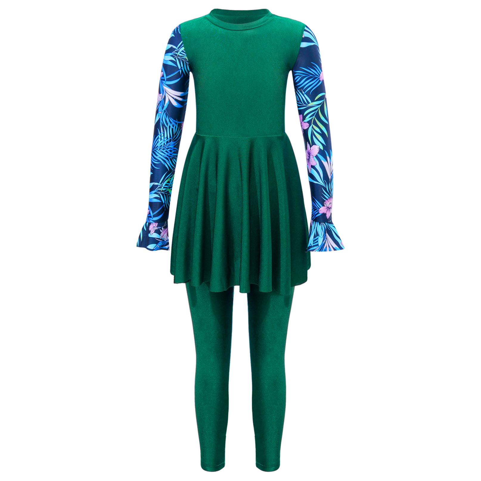 Burkini Mädchen 3-teilig - Muslimischer Badeanzug Mit Hijab Komplett Bedeckend