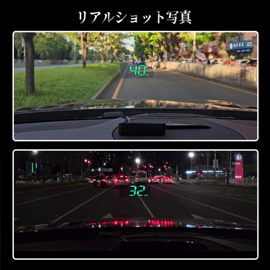 Wiiyii HUD GPS rychloměr do auta, head up displej, digitální rychloměr do auta, hodiny do auta, vhodné pro všechna vozidla