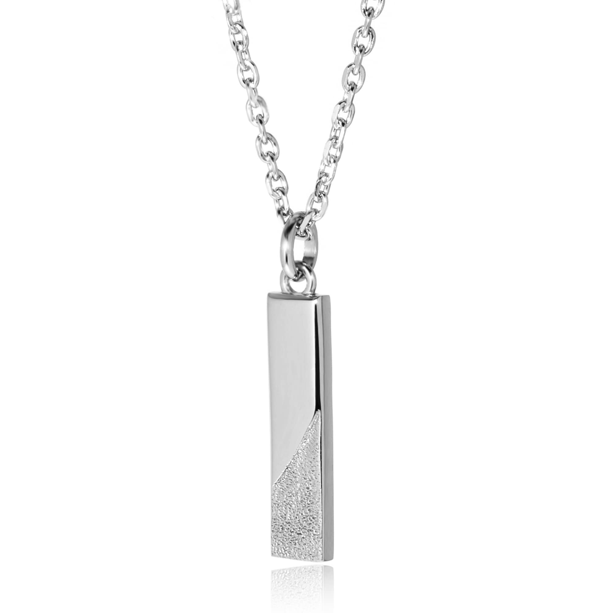 

Lionheart Tri-Necklace, Sand Plated, Surgical Stainless Steel, Men s, Hypoallergenic, Silver