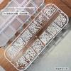 New Nail Drill Mixed 12 Box Flat Shaped Drill Mini Zircon Ice Transparent White Horse Eye Water Drop Mixed
