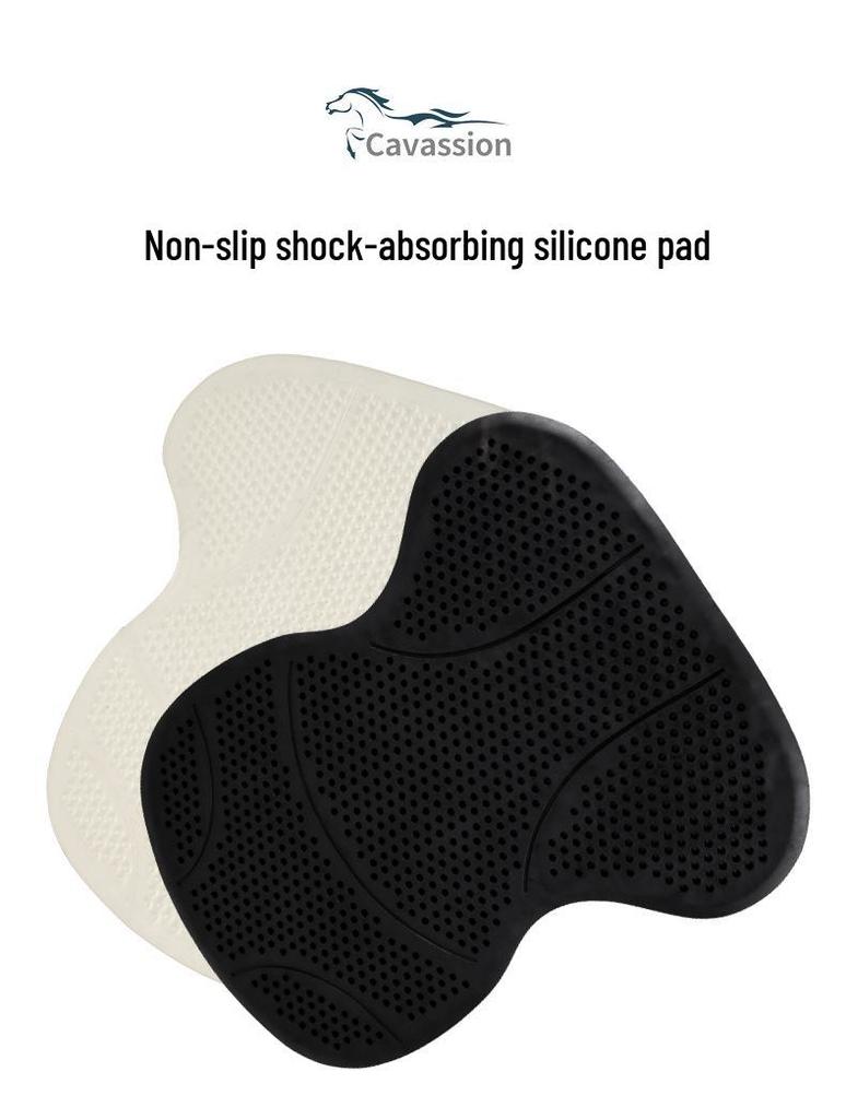 Cavassion Non-Slip Breathable Silicone Saddle Pad - Shock-Absorbing & Anti-Chafing Equestrian Gear