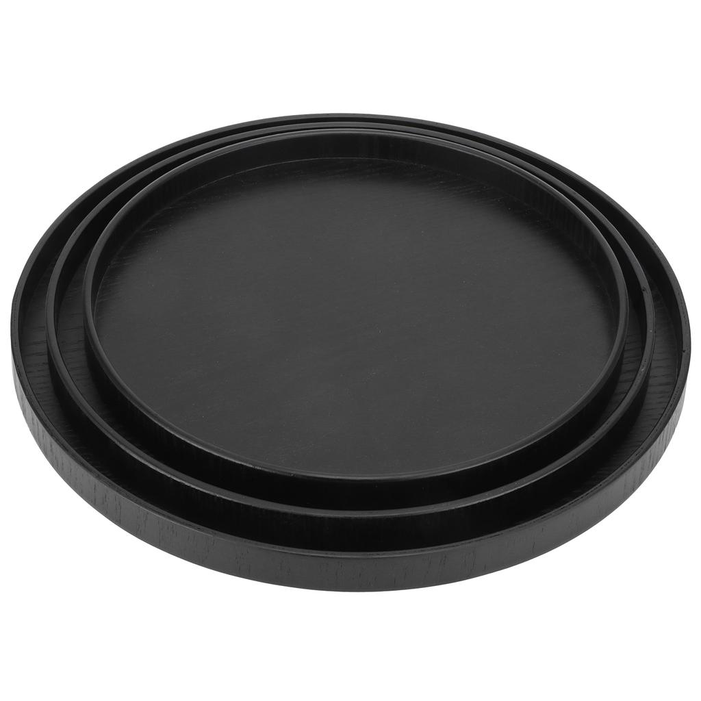 Drewniana Okrągła Taca na Filiżanki do Herbaty Okrągła Oryginalność Talerz na Owoce Zastawa Stołowa Sztućce Akcesorium Kuchenne