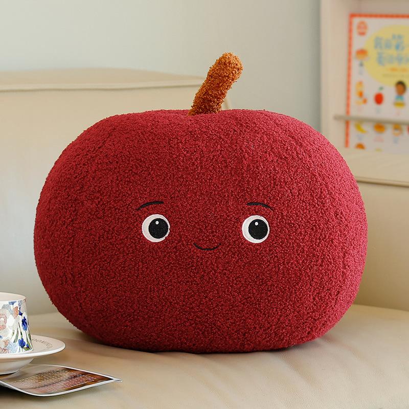 Amusing Smile Apple Plush Toys Stuffed Big Size Cartoon Fruit Throw Pillow Cozy Office Nap Pillow Kawaii Home Decor Nice Gift