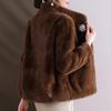 Elderly Women's Loose Winter Down Cardigan Jacket