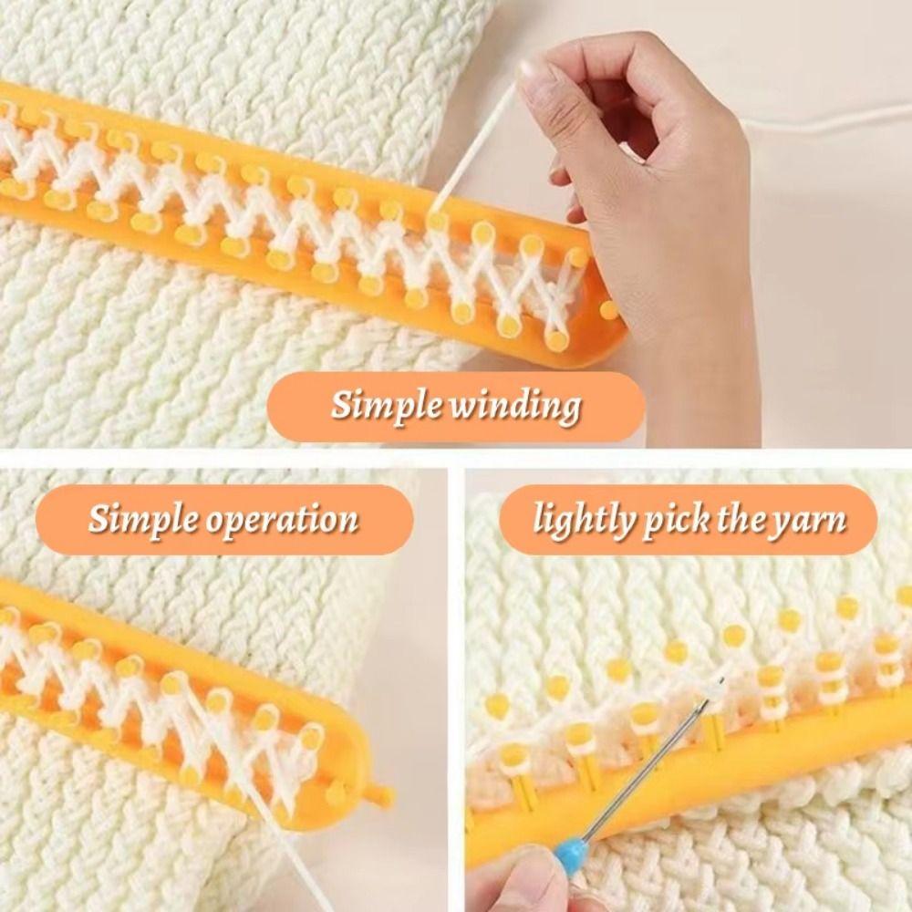 DIY Weaving Loom Knitting Kit 26/36/47/58cm Braiding Tool Portable Wool Knitter