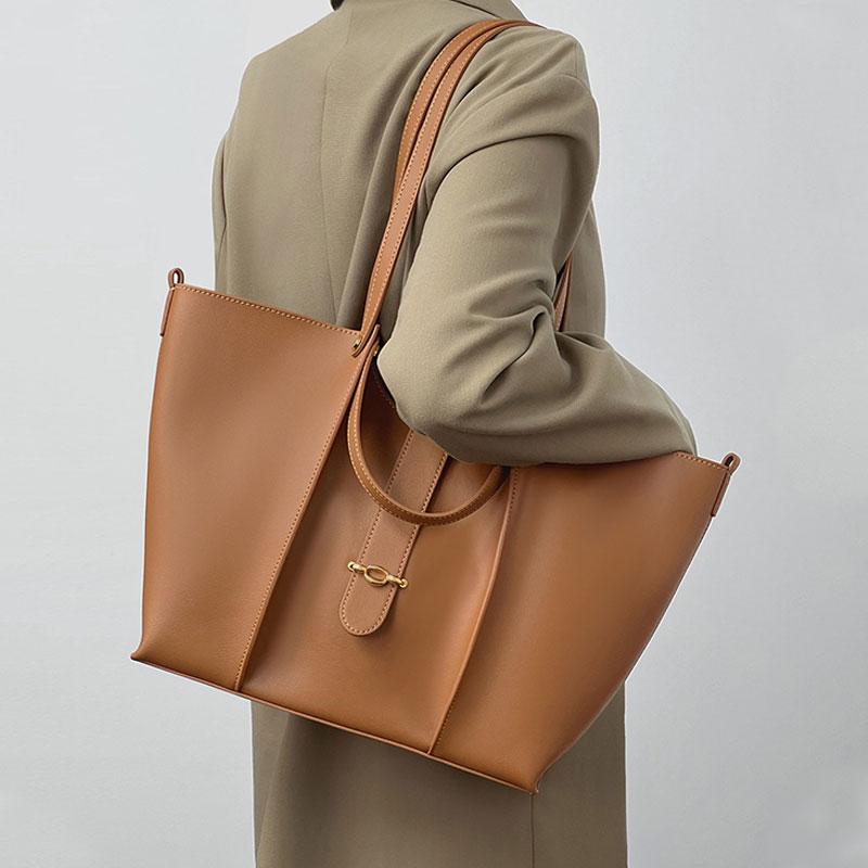 Women's Tote Bag Luxury Designer Cowhide Women Shoulder Bag Large Capacity Fashion Female Handbags Genuine Leather Bags
