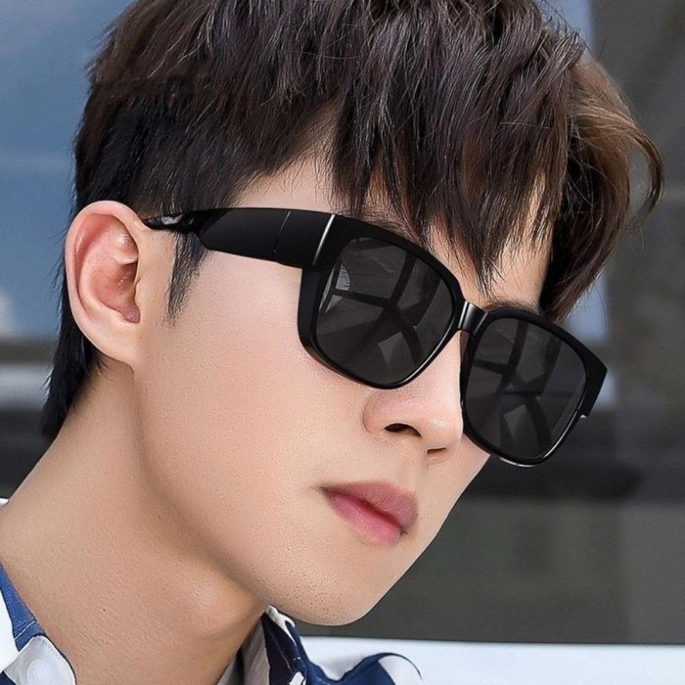 Trendy Wrap Around Fit Over Glasses Sunglasses for Driving Riding Sun Protection Squa Style