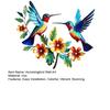 Hummingbird Bloom Metal Wall Art, Rustic Colorful Floral Bird Wall Hanging Decor for Living Room, Bedroom, Entryway, Garden, Patio