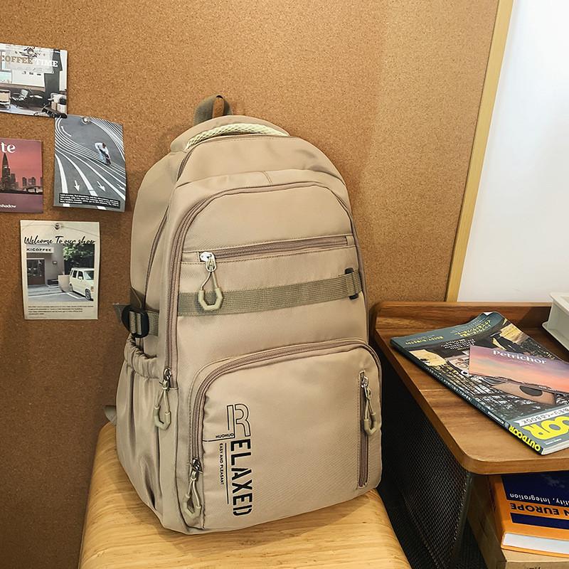 Unisex Casual Backpack With Letter Pattern And Large Capacity For Travel School