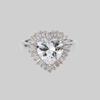 Modern Everyday Heart Stone Ring