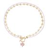 Collana Pendente a Forma di Cuore con Catena di Cristalli Geometrici Neri Vintage per Donna Moda Stile Boho Gioielli con Cristalli di Zircone Regali