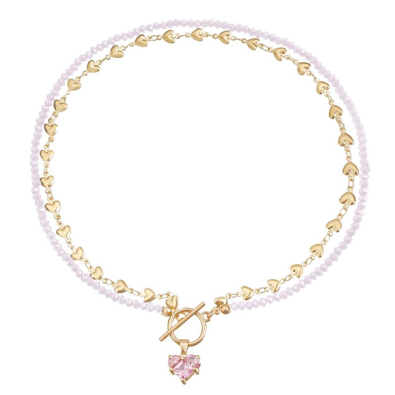 Collana Pendente a Forma di Cuore con Catena di Cristalli Geometrici Neri Vintage per Donna Moda Stile Boho Gioielli con Cristalli di Zircone Regali