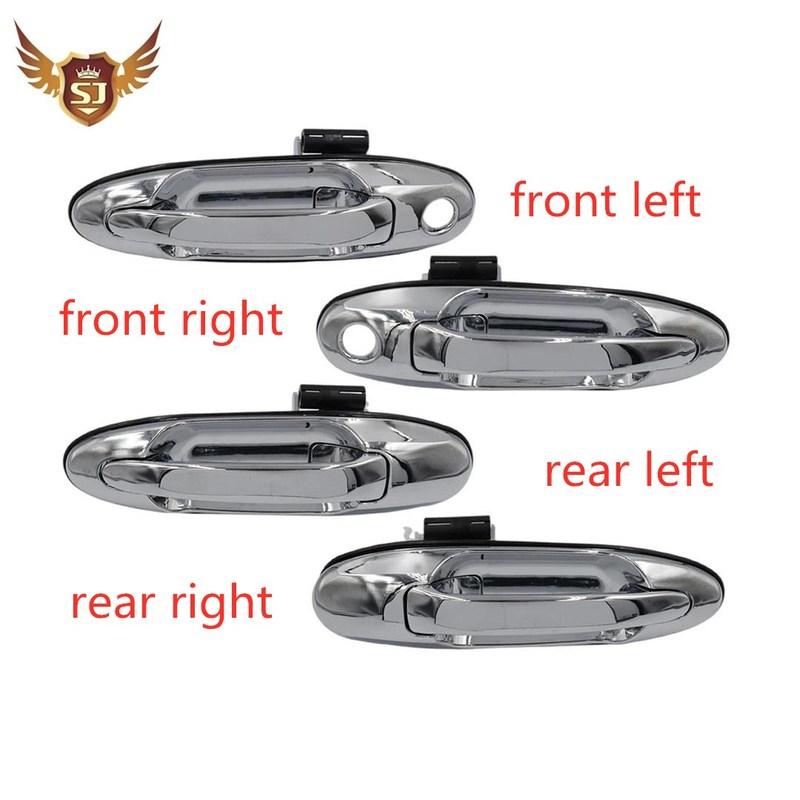 Exterior Door Handle for Toyota Land Cruiser LC100 Fj100 1997-2007, Accessories, Front and Rear, Left and Right silver
