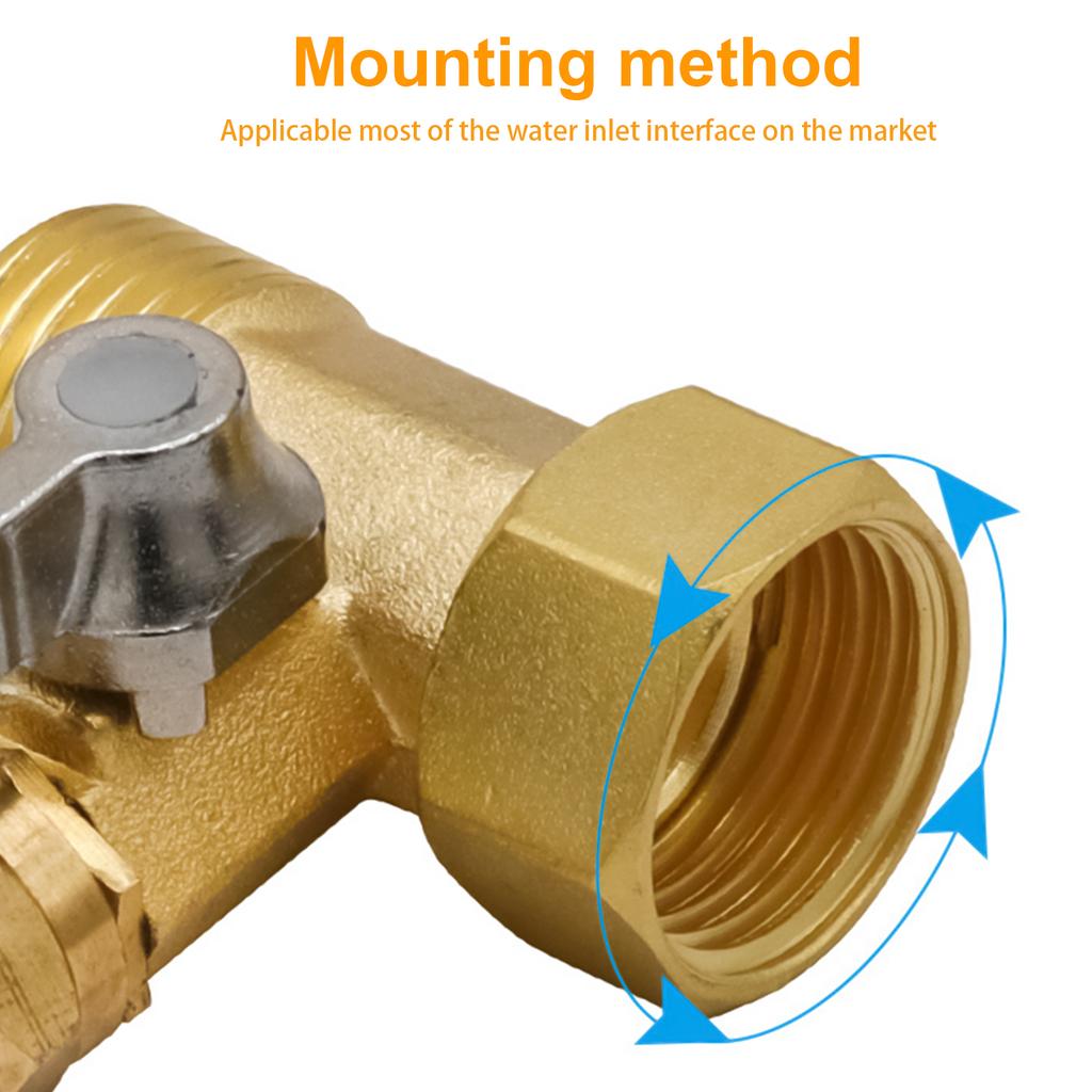 3/8inch Ball Valve Good Sealing No Leakage Faucet Inlet Ball Valve Standard Thread for Home Purifier for Filter