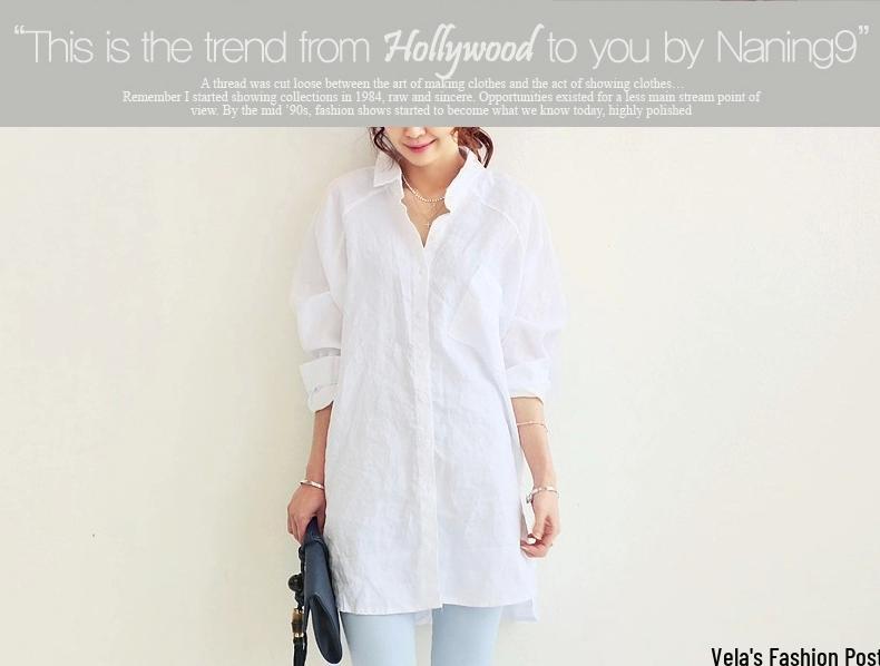 Spring/Summer 2023 Korean Loose Fit Cotton Linen Dress Shirt (Plus Size Available)