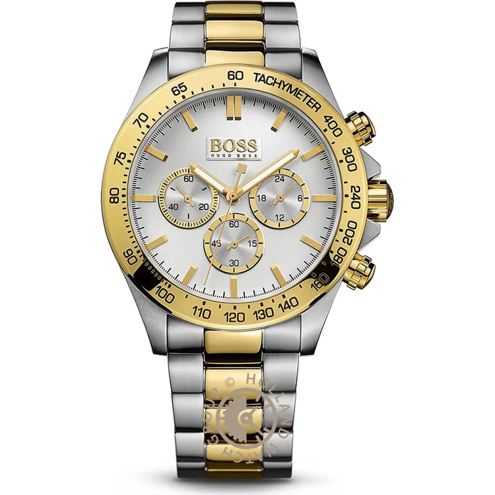 BOSS Ikon Silver Dial Bicolor Metal Men s Quartz Watch 1512960 серебряный