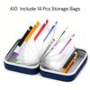 1 Set Writable Labels A8 Waterproof Pill Pouch Kit With 7/14 Color-Coded Pouches For Daily Medication Vitamins & Supplements
