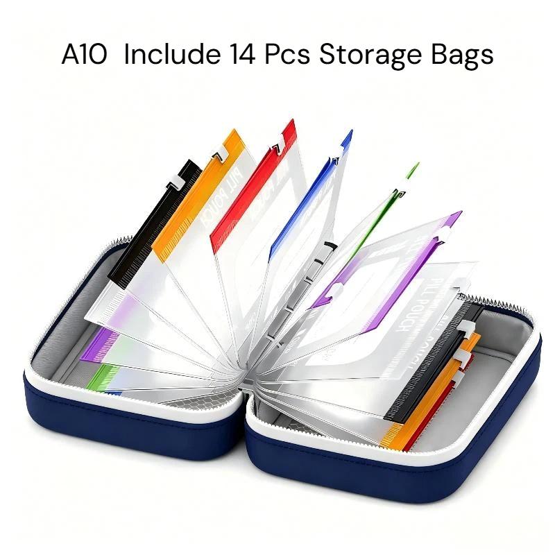 1 Set Writable Labels A8 Waterproof Pill Pouch Kit With 7/14 Color-Coded Pouches For Daily Medication Vitamins & Supplements