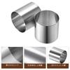 Amosfun Stainless Steel Circle Rings/Mousse Rings, 5cm Tall X 6cm Wide, Set of 4, Cookie Cutter, Cake Mold, Round, Small, Deep, Round Mold, Baking Rin