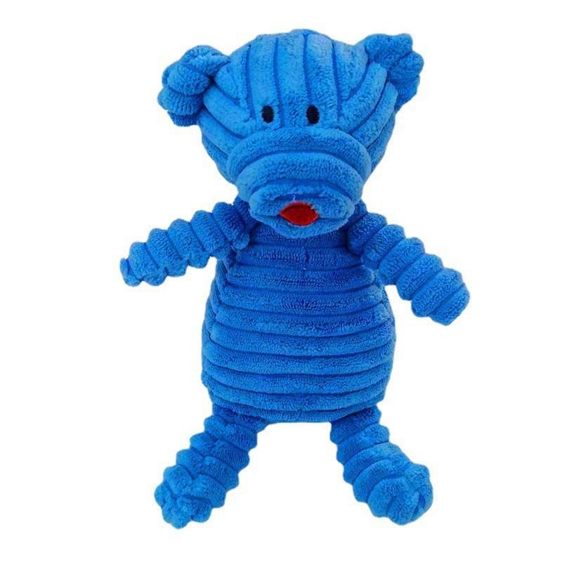 Fun Pet Toy Donkey Shape Corduroy Chew Toy For Dogs Puppy Squeaker Squeaky Plush Bone Molar Dog Toy Pet Training Dog Accessories
