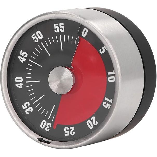 Mechanischer Timer, Magnetischer Küchentimer, 60-Minuten-Countdown-Timer Visueller Timer zum Kochen, Backen, Arbeiten, Klassenzimmer, Zeitmanagement-Tool mit