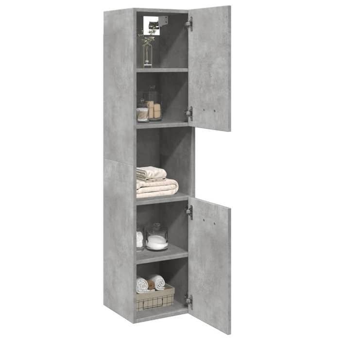 VidaXL Armoire de salle de bain suspendue gris béton bois d'ingénierie 856220