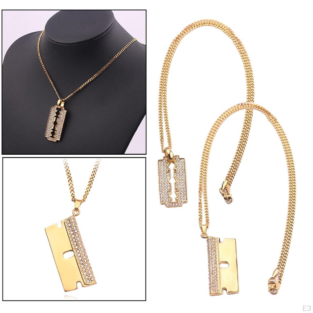 Diamond Necklace Barber Shop Hairdressers Unisex Alloy Jewelry Accessories Gift for Man Boyfriend