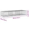 Gabion with Lid 300 X 100 X 50 Cm Galvanized Iron