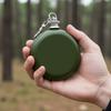 Stainless Steel Stainless Steel Hip Flask Screw Cap Camping Trips Pocket Flagon Round Shape Whiskey Bottle Outdoor Activities