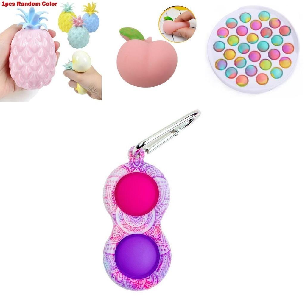 Colorful Fidget Toys Set Featuring Infinity Cube And Simple Dimple Stress Relief Tools