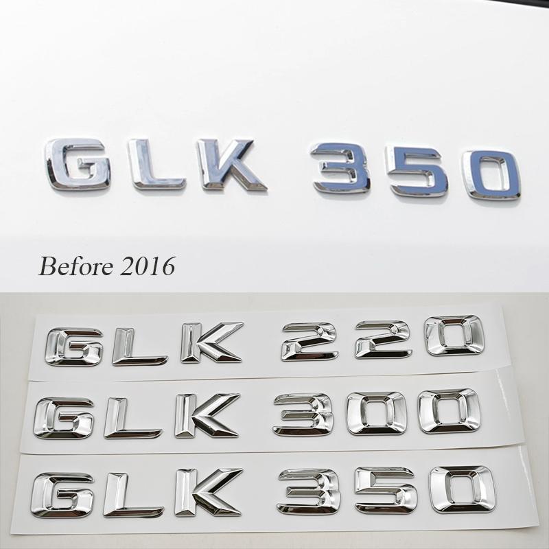3D ABS Car Letters Logo GLK220 GLK300 GLK350 Badge Rear Trunk Sticker For Mercedes Benz GLK220 GLK300 GLK350 X204 Accessories