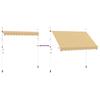 Manual Retractable Awning 300 Cm Yellow Blue Striped