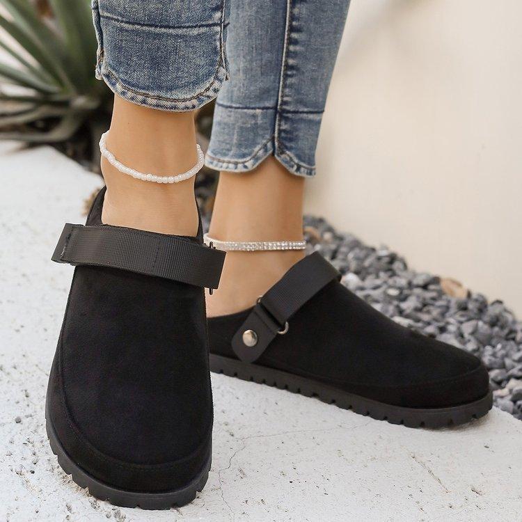 European and American foreign trade thick-soled bag head rear strap Boken shoes women's large size 2025 autumn new casual bag head two wearing sl