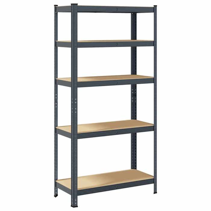 VidaXL Storage Rack 5 Levels Anthracite Steel Engineered Wood 4016951