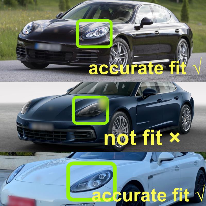 Pro Porsche Panamera 2014 2015 2016 Autopříslušenství Přední světlomet Gumové těsnění Dekorativní lišta Vodotěsná lišta světlometu