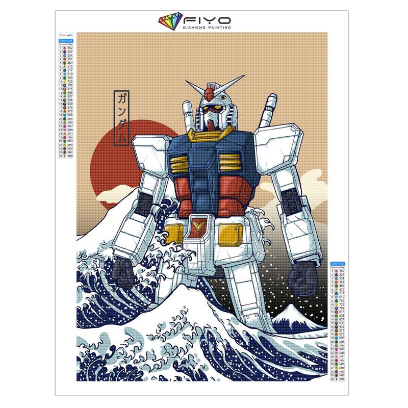Japanese Anime Comic The Great Wave Diamond Painting Wall Art Decor Diamond Embroidery Mosaic Kids Room Decor Cuadros Posters