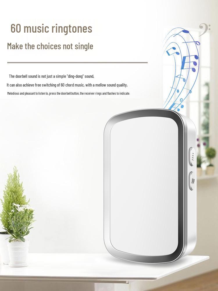 Battery-Powered Wireless Doorbell: Long-Range, One-to-One Remote Control, Home Call Alert, No Plug-In Required