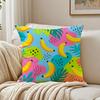 Banana Pop Art Pillow Case Double-Sided Plush Sofa Cushion Covers Organic Breathable Invisible Zipper