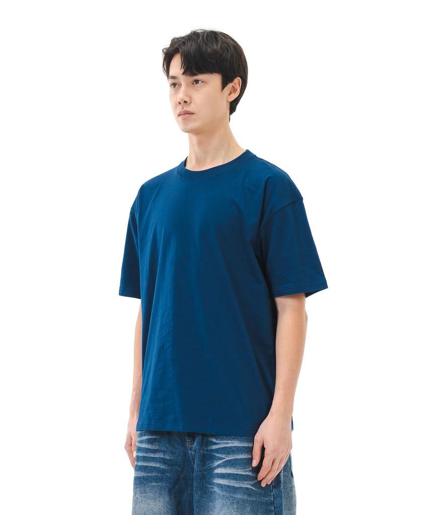 Leukeoseuteom The Essential 18S Plain Short Sleeve T-Shirt (Dark Blue)